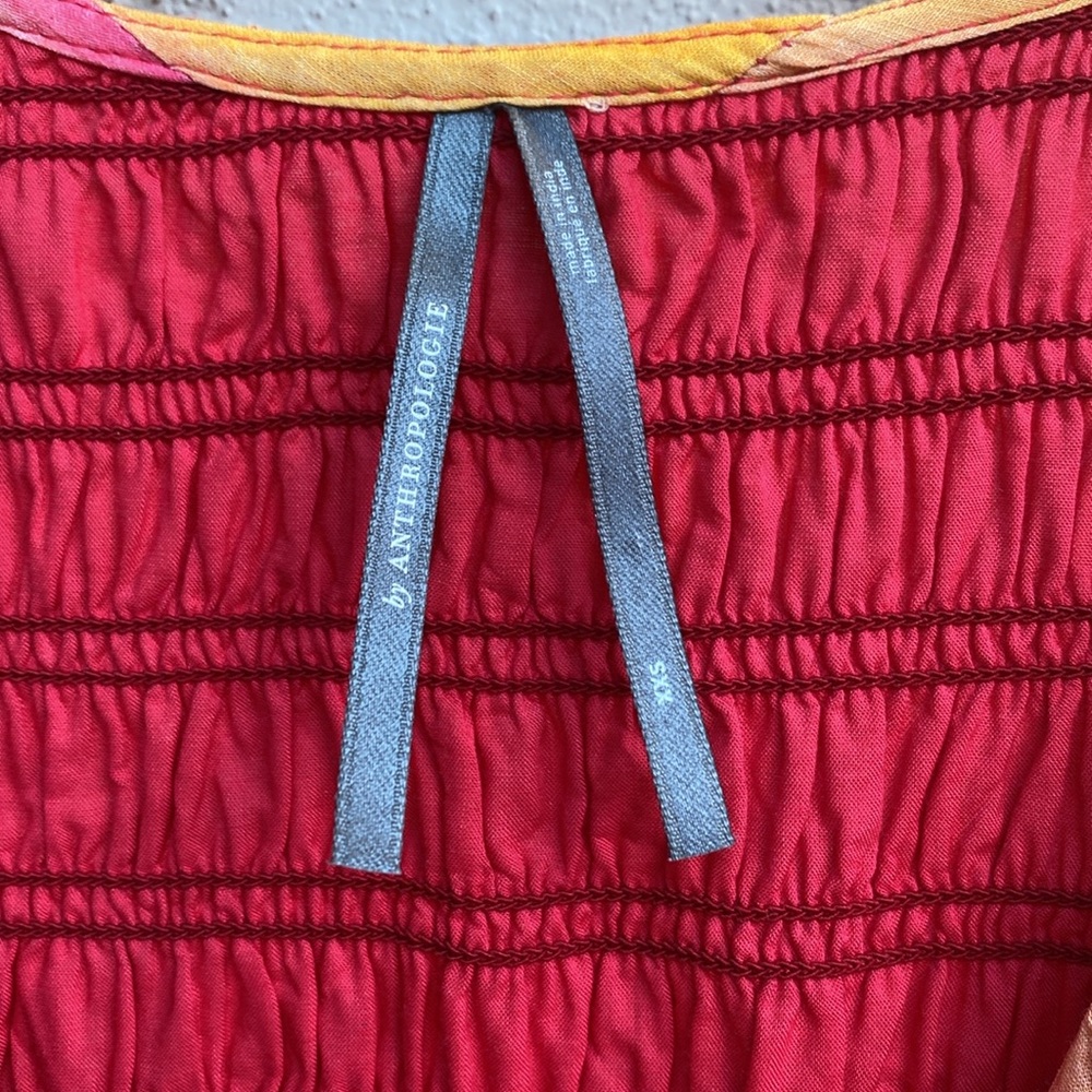 Anthropologie The Peregrine Midi Dress Pink Orange Maxi Size XS - Picture 13 of 16
